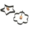 Norpro Nonstick Star and Flower Pancake Egg Rings, Set of 2