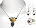 Necklace Earrings Ring Silver Assorted Gemstone Jewelry (nklc031)