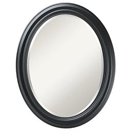 Zhivago Beveled Oval Mirror - Black