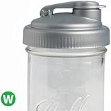 reCAP Mason Jars Pour Cap, Wide Mouth, Silver
