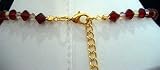 Genuine Swarovski Siam Red Crystal Heart Pendant Necklace & Bracelet (BRAND NEW)