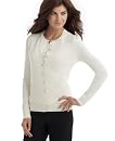 August Silk Long-Sleeve Cardigan Bavarian Cream M