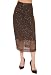 Women's Alice + Olivia Lacey Draped Beaded Skirt in Chocolate