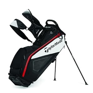 TaylorMade Purelite Stand Bag, Black/White/Red