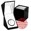 Automatic Single Watch Winder High Polished Black Oak Finish With Timer For Patek Philippe, Tag Heuer, Vacheron, and others