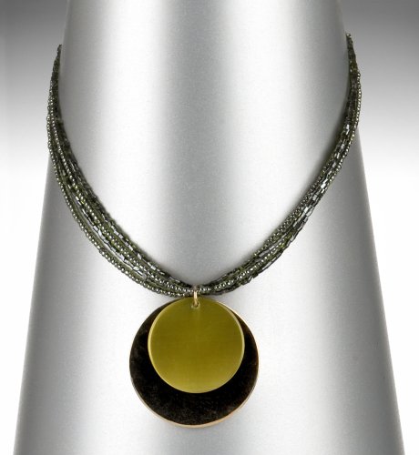 Multi Layered Cats Eye Pendant Necklace