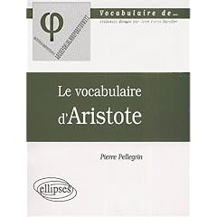 Le vocabulaire d'aristote