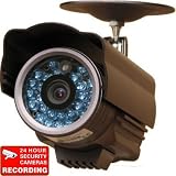 VideoSecu Outdoor Indoor Day night Security Camera with 1/3' Sony SuperHAD CCD Wide View Angle Free Power Supply Free Warning DeCal IR40SK