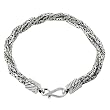 Sterling Silver Triple Strand Bali Bracelet