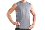 Men's UA HeatGear® Fitted Sleeveless Crew Tops by Under Armour