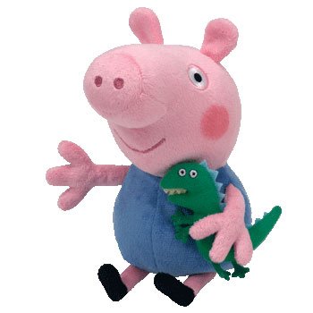 Peppa Pig George TY Beanie Baby, plush toys (Approximately 7 tall)