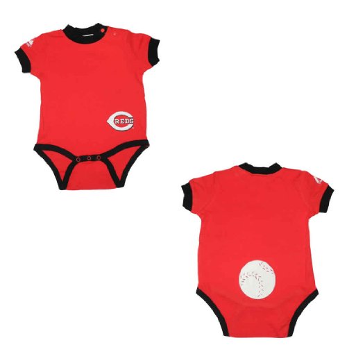 MLB Cincinnati Reds Baby / Infant One-Piece Bodysuit / Romper / Onesie - Red (Size: 3/6)