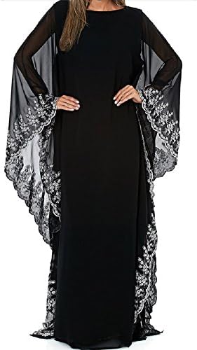 Coonek New Women Butterfly Turkey Kaftan Abaya Models in Dubai Customize US6 Black