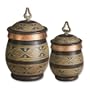 Set of 2 Terra Cotta Canisters