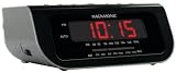 Magnasonic MAG-MM189K Ultra Compact AM/FM Alarm Clock Radio with 9V Battery Backup