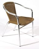 ULTRA Set of Two(2) Cafe Chairs with arms Wicker Style