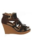 4141mABbPTL. SL160  Brown And Black Strap Wedge