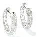 14K White Gold 0.50ct Diamond Hoop Earrings