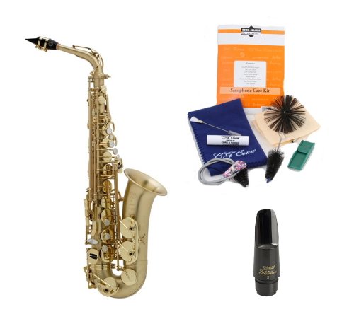 Legacy AS2000 Professional Alto Saxophone, Antique Finish with Case, Accessories and Selmer USA Mouthpiece
