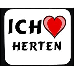 Mauspad mit Ich liebe Herten Dekoration