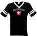 Switzerland Shield Flag International Soccer Style T-Shirt, Swiss National Pride Mens V-Neck T-shirt