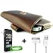 Apple iPhone 4 SWISS ARMY Accessories Kit: Brown SWISS Leatherware Holster Case + OEM APPLE iPhone 4 Sync Data Cable + Custom Cut Full body iPhone 4 Screen Protector + Live * Laugh * Love VG Silicone Wrist Band!!!