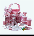 New Baby Gift Basket - Pink