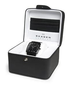 Skagen Men Credit Card Holder and Watch Gift Set #521LBLB1-SET