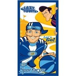 Childrens Character 100% Cotton Lazy Town Design Towel (75cm x 150cm) (Blue and Yellow)