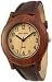 Tense Unisex Round SandalWood w/ Leather Band Watch G8003S