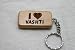 I Love Vashti Wooden Keychain