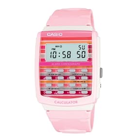 Casio Women's Pink 8-Digit Calculator Watch #LDF40-4