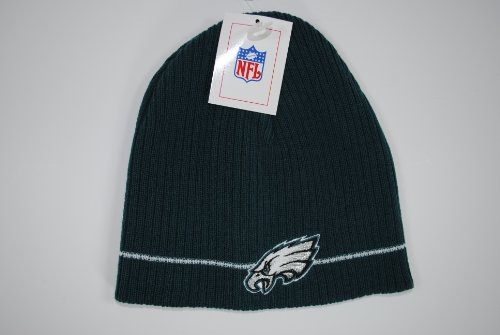Philadelphia Eagles Green White Stripe Knit Beanie Winter Hat Cap