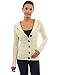 PattyBoutik Women's Wool Blend Hooded Cable Cardigan