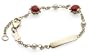 14k Yellow Gold Pearl and Ladybug Baby Bracelet, 5.5"