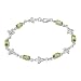 Sterling Silver Triquetra and Peridot Link Bracelet