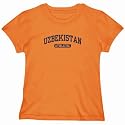 T-Shirt Woman Orange " Uzbekistan Athletic " Country
