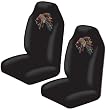 Indian Chief Face Gem Crystals Studded Rhinestone Car Truck SUV Bucket Seat Covers - Pair