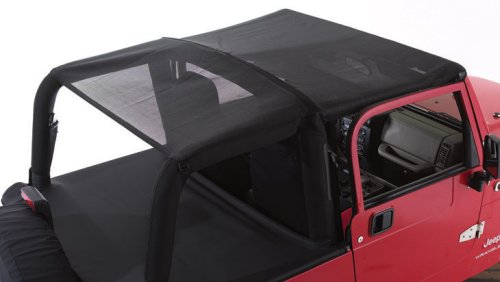 Omix-Ada 97-05 Jeep Wrangler Header Style Sun Stop Mesh Island Topper (Available in Black Mesh Only)