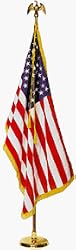 U.S. Indoor Presentation Sets 8' Oak Pole 3 ft. x 5 ft. Flag