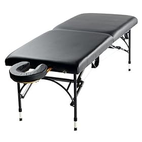 Master Massage Dearborn Portable Massage Table with Navy Blue Finish, Reiki-Style Legs