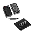 Lithium-Ion Battery + Battery Charger with Car Adapter for Kodak M Series EasyShare M893 IS / EasyShare M863 / EasyShare M763 / EasyShare M853 / EasyShare M753 / EasyShare M340 / EasyShare M1073 IS / EasyShare M1063 / Kodak V Series EasyShare V705 / EasyShare V610 / EasyShare V570 / EasyShare V550
