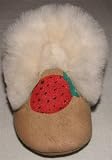 Tibet PLATEAU soft sole infant leather baby shoes BOOTIES with FLEECE strawberry