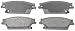ACDelco 14D1020AM Advantage Semi-Metallic Rear Disc Brake Pad Set with Wear Sensor