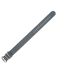 NATO Military RAF Style Ballistic Nylon Watch Band - Grey - 20mm