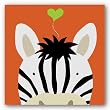 Peek-a-Boo XII Zebra by Yuko Lau 12"x12" Art Print Poster