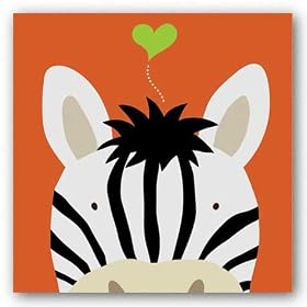 Peek-a-Boo XII Zebra by Yuko Lau 12"x12" Art Print Poster