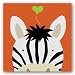 Peek-a-Boo XII Zebra by Yuko Lau 12"x12" Art Print Poster