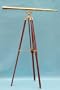 44-inch Clear Coated Solid Brass Premium Harbormaster Telescope with Arc Mount