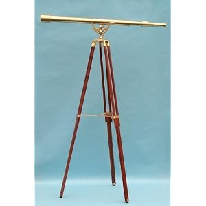 44-inch Clear Coated Solid Brass Premium Harbormaster Telescope with Arc Mount by 